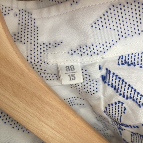 JIL SANDER embroidered short sleeved shirt size 38/15 - Picture 6 of 14